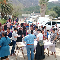 Community meal served during training program